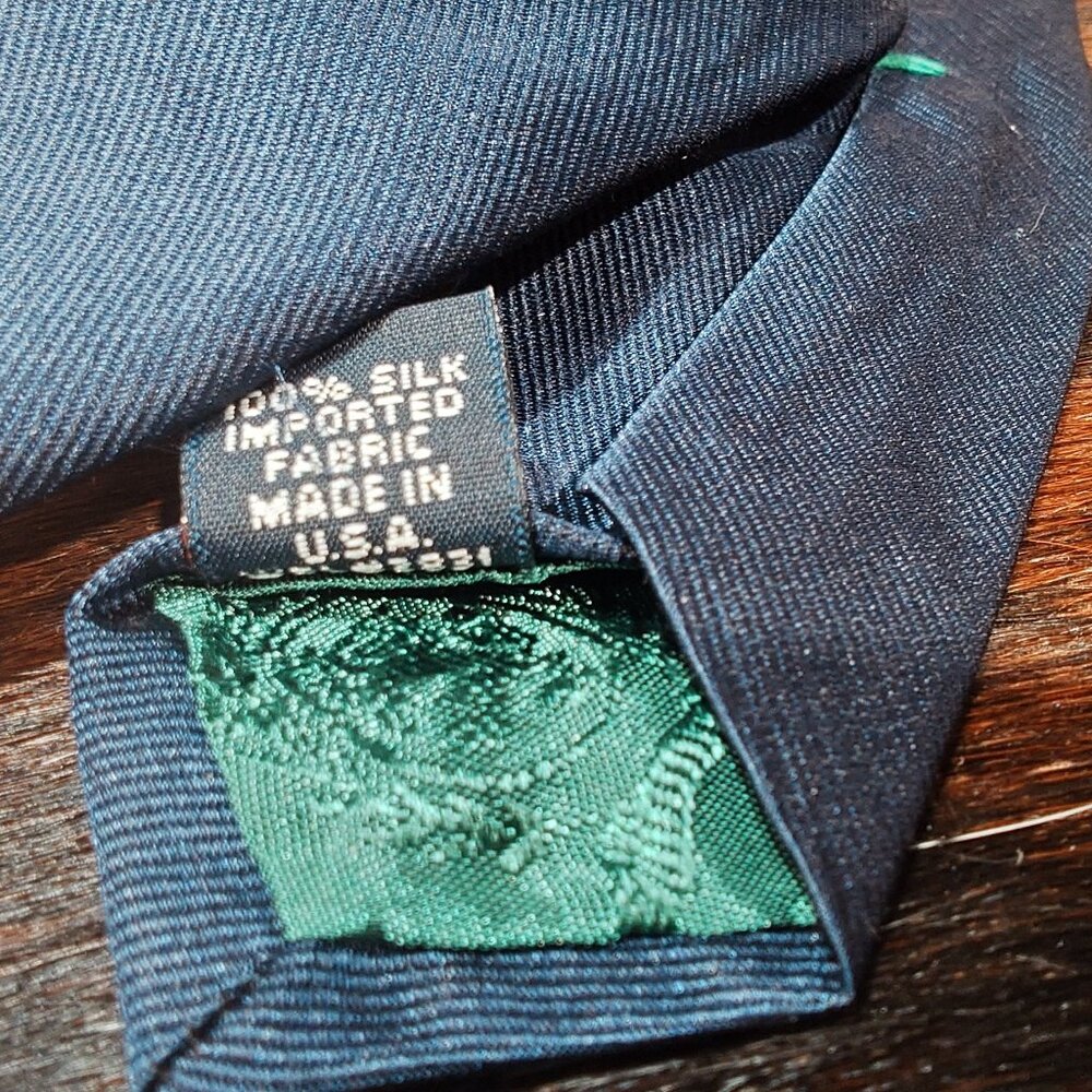 Tommy Hilfiger Blue, Pink, Purple, Gold and White Striped Silk Tie